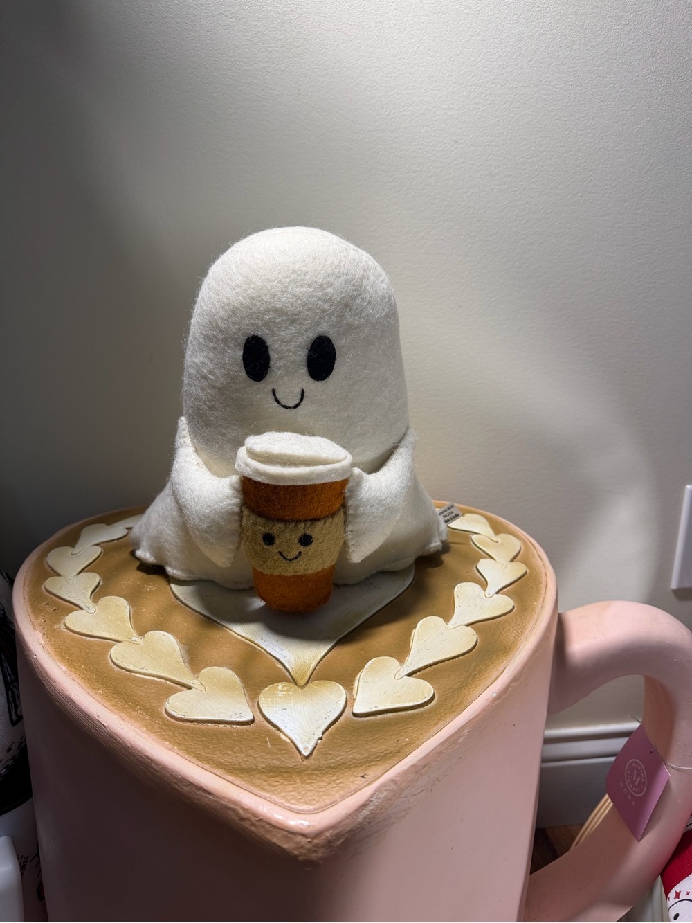 2025 Halloween Ghost with Coffee Weighted Throw